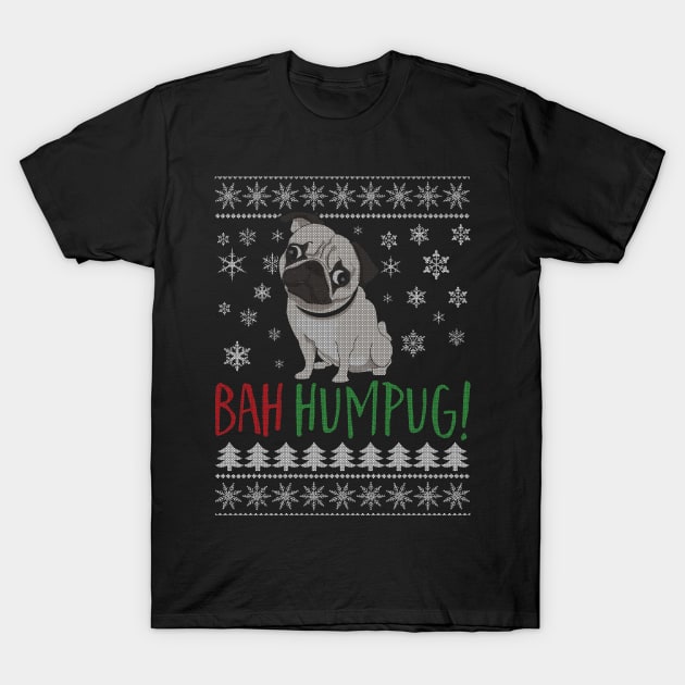 Bah Humpug! Christmas Pug T-Shirt by CasesTshirts